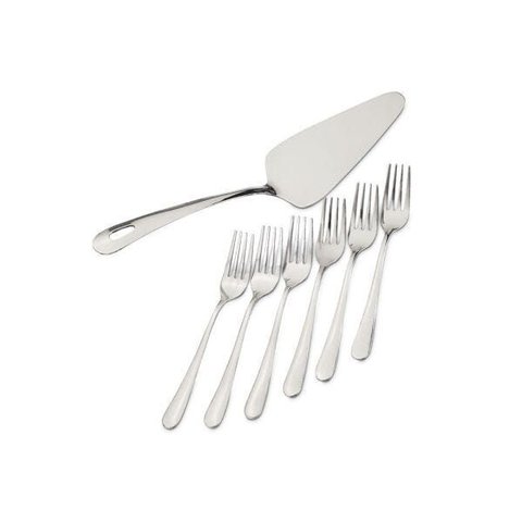 Conjunto para Servir Bolo em Inox 7 Peças Class Home