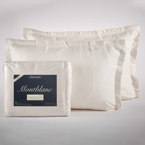 Kit Colcha Queen 2 Fronhas Montblanc Cairo Branco Natural 02