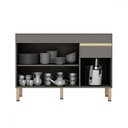 Ver imagem 2 de Balcão de Cozinha para Pia 120 Cm Line 3 Portas 1 Gaveta Gris - Kits Paraná