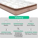 Ver imagem 2 de Cama Box Baú Solteirão e Colchão Victory Molas V-store Cor:cinza