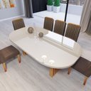 Ver imagem 3 de Sala de Jantar 196x90 Mdf/vidro 6 Cadeiras Karen Bom Pastor