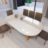 Sala de Jantar 196x90 MDF/Vidro 6 Cadeiras Karen Bom Pastor - 3