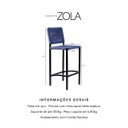 Ver imagem 5 de Banqueta Corda Nautica Azul - Varada Sacada Sala Balcão KIT2 - Eletrostática - Azul