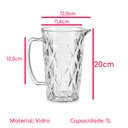 Ver imagem 4 de Jarra de Vidro 1 Litro Clear Diamante 447 Class