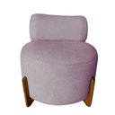 Ver imagem 2 de Kit 2 Poltronas Decorativa Mônaco Veludo Rosê