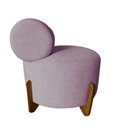 Ver imagem 3 de Kit 2 Poltronas Decorativa Mônaco Veludo Rosê