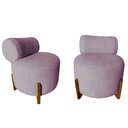 Ver imagem 1 de Kit 2 Poltronas Decorativa Mônaco Veludo Rosê