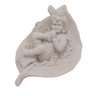 Escultura Krishna na Folha de Pó de Mármore Branco 12cm - 1