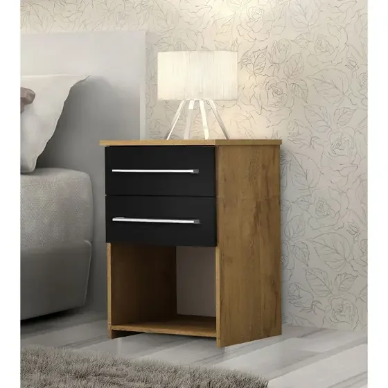 Mesa de Cabeceira Bruna Império Móveiis:castanho Onix - 5