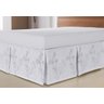 Saia Para Cama Box Casal Queen Bordada - Branco - Finos Enxovais - 1