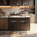 Ver imagem 1 de Banqueta Alta 70 Cm Miami Estrutura Metálica e Assento Couríssimo Area Gourmet Churrasqueira Salaone