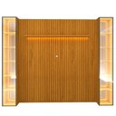 Ver imagem 2 de Painel Ripado para Tv 84 Polegadas 217cmx304,8cm com 2 Cristaleiras com Led e Espelho 100% Mdf Nobre Clean/luminare