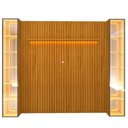 Ver imagem 2 de Painel Ripado para TV até 84 Polegadas com LED 100% MDF 304,8CMX217CM 2 Cristaleiras Espelho Nobre Clean Luminare