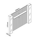 Ver imagem 3 de Painel Ripado para Tv 84 Polegadas 217cmx304,8cm com 2 Cristaleiras com Led e Espelho 100% Mdf Nobre Clean/luminare