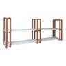 Prateleira Industrial Elegante Moderna Prática com Suporte Metálico Rosegold e Mdf Branco - 4