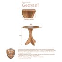Ver imagem 4 de Mesa de Canto Redonda Geovani 60cm em Madeira Maciça para Sofá na Cor Amêndoa Premium Luxo Design