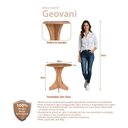 Ver imagem 3 de Mesa de Canto Redonda Geovani 60cm em Madeira Maciça para Sofá na Cor Amêndoa Premium Luxo Design