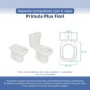 Ver imagem 3 de Assento Sanitário Tampa de Vaso Branco Resina Poliester Primula Plus para Bacia Fiori