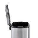 Ver imagem 4 de Lixeira Inox Retangular Pedal 12L Acabamento Escovado - Mood