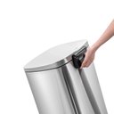 Ver imagem 5 de Lixeira Inox Retangular Pedal 12L Acabamento Escovado - Mood