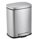 Ver imagem 1 de Lixeira Inox Retangular Pedal 12L Acabamento Escovado - Mood