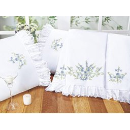 Jogo Lençol Bordado Com Lese Percal 140 Fios 4pç Cama Queen Branco - 1