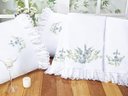 Ver imagem 1 de Jogo Lençol Bordado Com Lese Percal 140 Fios 4pç Cama Queen Branco