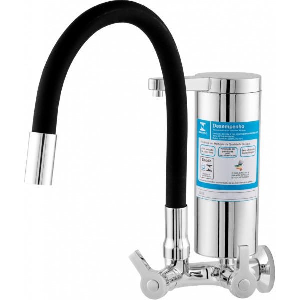 Purificador de água flex color preto com filtro ABS 1/4 volta 2174 C55 - 1