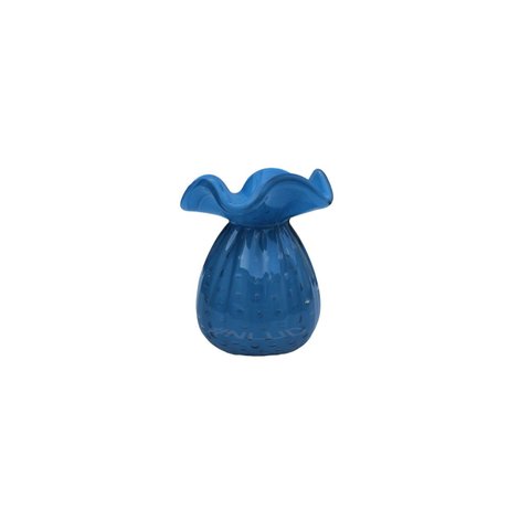Vaso Decorativo Murano Trouxinha Grande Azul Bebê