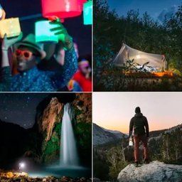 Kit 3 Luminária Solar Dobrável Portátil Flutuante Led Branco - 7