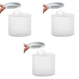 Kit 3 Luminária Solar Dobrável Portátil Flutuante Led Branco - 1