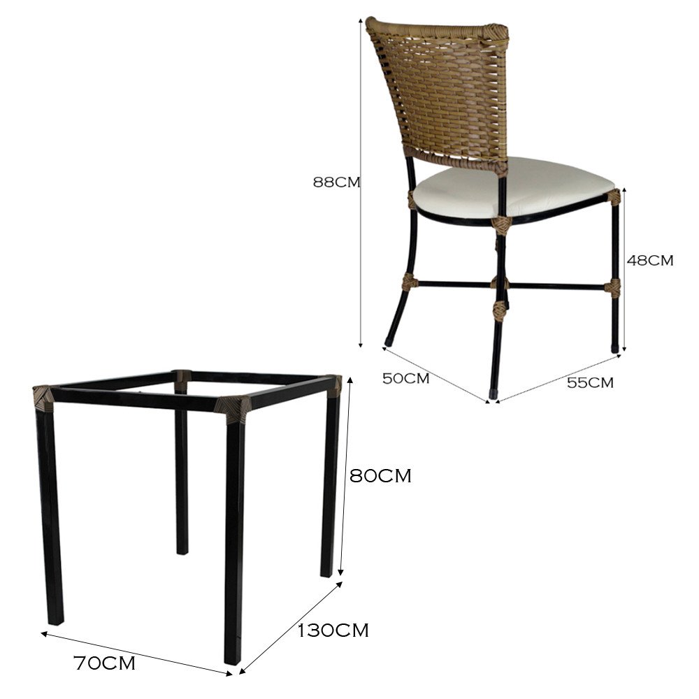 Conjunto de Mesa e 6 Cadeiras Gramado para Área Externa e Interna - 3