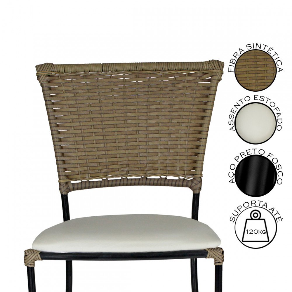 Conjunto de Mesa e 6 Cadeiras Gramado para Área Externa e Interna - 2