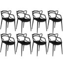 Ver imagem 1 de Kit 8 Cadeiras Allegra - Preto