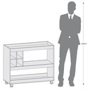 Ver imagem 5 de Aparador Buffet com Adega Integrada e Rodízios para Sala de Jantar - Pérola