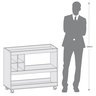 Aparador Buffet com Adega Integrada e Rodízios para Sala de Jantar - Pérola - 5