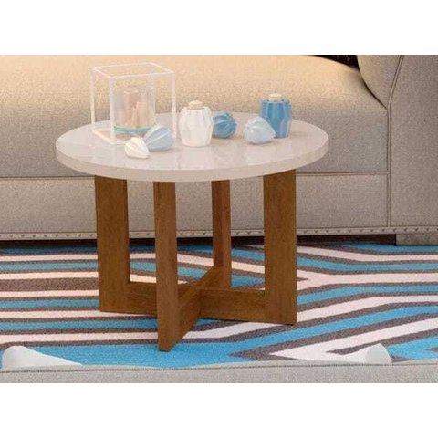 Mesa de Centro Jb8001 Perola com Caramelo