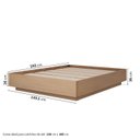 Ver imagem 3 de Cama Casal Araçá CabeCasa MadeiraOriginals Marrom/Nogueira