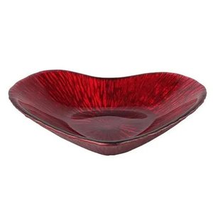 Centro de Mesa Coracao em Vidro Vermelho (27790)