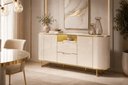 Ver imagem 1 de Buffet para Sala de Jantar Atlanta 180cm Off White/Dourado