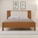 Ver imagem 5 de Cama de Casal 100% MDF 123cm x 175cm Duo Marrom/Freijó/Off White