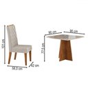 Ver imagem 3 de Mesa de Jantar 4 Lugares Cucina Mel/blonde/veludo Pastel - Viero Móveis
