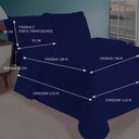 Ver imagem 4 de Edredom Casal Queen 6 Peças Leve para Verão Função Cobre Leito Azul Marino Casa Dona