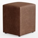 Ver imagem 3 de Kit 02 Puffs Quadrado L02 Decorativo Couríssimo Marrom - Lyam Decor