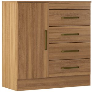 Cômoda Demobile Montevideu 4 Gavetas com Sapateira 1 Porta Amendola Touch 105