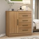 Ver imagem 2 de Cômoda Demobile Montevideu 4 Gavetas com Sapateira 1 Porta Amendola Touch 105