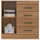 Ver imagem 5 de Cômoda Demobile Montevideu 4 Gavetas com Sapateira 1 Porta Amendola Touch 105