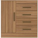 Ver imagem 4 de Cômoda Demobile Montevideu 4 Gavetas com Sapateira 1 Porta Amendola Touch 105