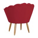 Ver imagem 5 de Kit Pétala - Poltrona, Namoradeira e Puff Suede - Ds Estofados Vermelho