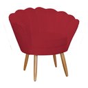 Ver imagem 4 de Kit Pétala - Poltrona, Namoradeira e Puff Suede - Ds Estofados Vermelho